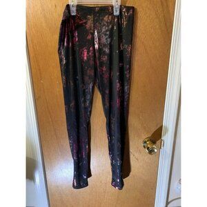 Picky Boo Metallic Ankle Leggings Girls Size Large/XL Black AC1